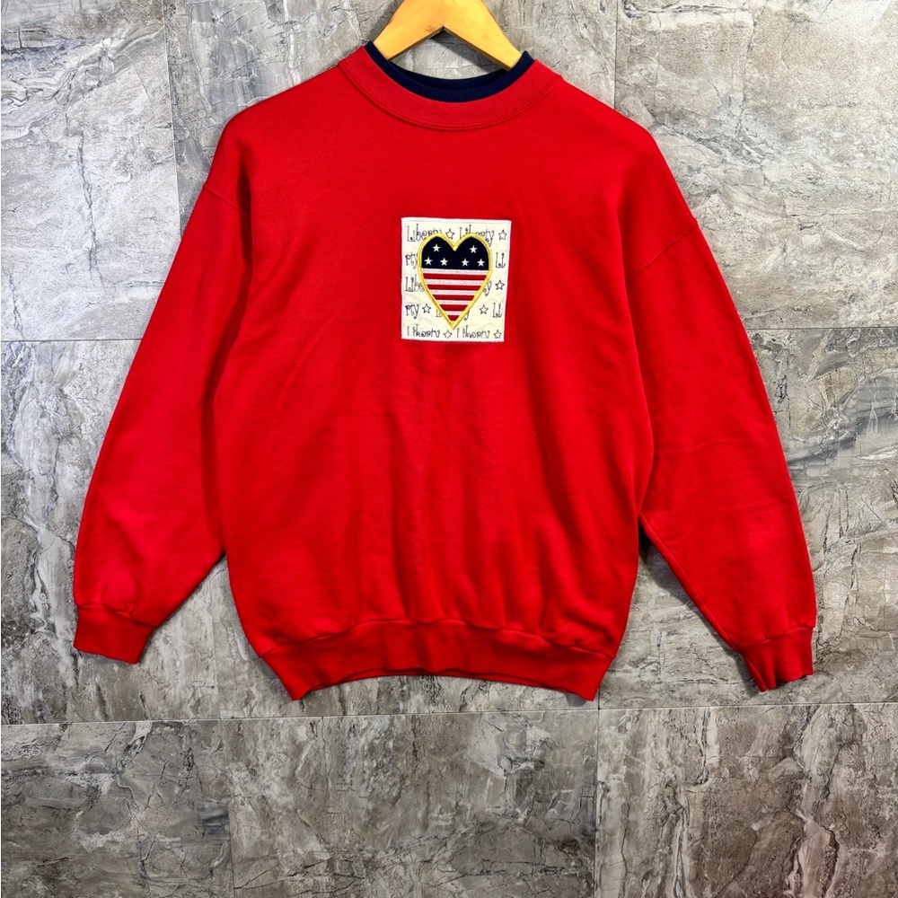 Women's Red Heart Patch Sweater